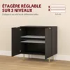 HOMCOM Buffet cuisine, meuble de rangement, avec 2 portes, Voir les images du produit 4