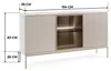Moderne Geriffelte Kommode LAGOS K3D Kaschmir Matt LED Produktbild-Vorschau 3