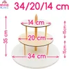 3-stupňový stojan na torty 34/20/14 cm Brand4Cake Náhľad obrázku produktu 2