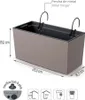 nabbi Plastový balkonový květináč DUC400W 39,5 cm - mocca Náhled obrázku produktu 5