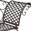 vidaXL Chaise longue de jardin 128 cm Acier antique brun Voir les images du produit 3