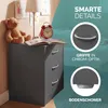 CASARIA® Comodino 3 Cassetti Mobiletto Capiente 54x39x28 cm Anteprima dell’immagine prodotto 5