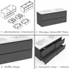 120 cm Badmöbel-Set Unterschrank mit Mineralguss waschtisch Produktbild-Vorschau 4