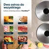 A collage showing different foods that can be sliced by a product, next to product images. Podgląd zdjęcia produktu