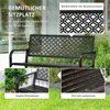 Gartenbank aus Metall, 2-Sitzer, Blumenmuster, Produktbild-Vorschau 4