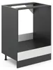 Herdumbauschrank Vicco R-Line Weiß Landhaus 60 cm ohne Produktbild-Vorschau 1