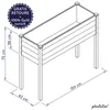 A line drawing of a raised garden bed with dimensions indicated. Produktbild-Vorschau