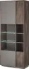 Vitrine in Eiche mit anthrazit LAFAYETE-61 Produktbild-Vorschau 1