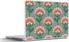 MuchoWow® Laptop Aufkleber Sticker Cover Blumen - Retro - Produktbild-Vorschau 1