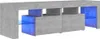 A modern, concrete-effect TV stand with blue LED lighting. Náhled obrázku produktu