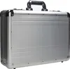 A silver attaché case with black accents and a black handle. Anteprima dell’immagine prodotto