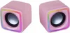 Two pink cube-shaped speakers with RGB lighting. Náhľad obrázku produktu