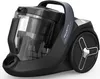 A studio shot of a black bagless vacuum cleaner. Voir les images du produit