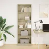 vidaXL Regál Sonoma dub 60x24x176 cm Materiál na báze dreva Náhľad obrázku produktu 3