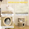PawHut Kratztonne 49 cm hoch Ø35,5 cm zweistöckige Produktbild-Vorschau 5