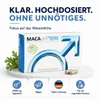 MACAviril®6000 Packung mit 2 Kapseln und MACA Blatt, Klar. Hochdosiert. Ohne Unnötiges. Produktbild-Vorschau