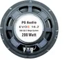 A close-up view of a speaker with its specifications printed on it. Produktbild-Vorschau