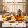 Teekanne aus Glas mit Edelstahl-Sieb Unterteller Dobin – Produktbild-Vorschau 2