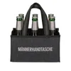 Flaschentasche Grau Filz 6 Fächer Männerhandtasche Produktbild-Vorschau 1
