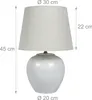 Lampa stołowa Relaxdays, ceramiczna podstawa, abażur z Podgląd zdjęcia produktu 4
