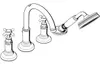 4-Loch Wannenrandarmatur AXOR MONTREUX DN 15 brushed brass Produktbild-Vorschau 4