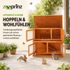 zooprinz Hasenstall Mukkel Wetterfest 2-Etagen Klappdach Produktbild-Vorschau 2