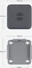 Diagrams showing the dimensions of two parts of a product, likely a side awning base. Produktbild-Vorschau