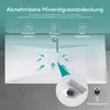A top-down view of a white sink with a diagram illustrating its drainage system and features. Produktbild-Vorschau