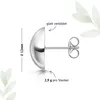 MATERIA Damen Ohrstecker rund groß 925 Silber Ohrringe Produktbild-Vorschau 5