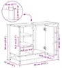 vidaXL Szafka łazienkowa dąb Artisan 80 x 33 x 60 cm Podgląd zdjęcia produktu 8