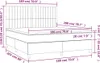 [Home] Boxspringbett mit Matratze Blau 180x200 cm Stoff , Produktbild-Vorschau 5