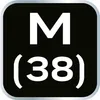 A black square with white text and numbers inside, with a silver border. Anteprima dell’immagine prodotto