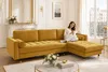 riess-ambiente Elegantes Ecksofa COZY VELVET 260cm senfgelb Produktbild-Vorschau 5