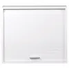 A white cabinet with a roll-up door and a silver handle. Produktbild-Vorschau