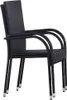 vidaXL Chaises de jardin empilables 2 pcs. Poly rotin noir Voir les images du produit 19