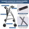 Faltbarer Gehwagen, Leichter Rollator, Höhenverstellbar Produktbild-Vorschau 3