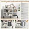 COSTWAY Bücherregal mit 6 Fächern, Standregal mit erhöhten Produktbild-Vorschau 4