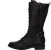 A side view of a black leather boot. Produktbild-Vorschau
