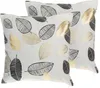 BELIANI Dekokissen Schwarz/Gold Baumwolle 2er Set 45 x 45 Produktbild-Vorschau 1