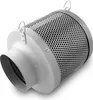 A close-up studio shot of a cylindrical air filter with a perforated metal body and a conical inlet. Produktbild-Vorschau