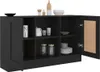 vidaXL Kredens czarny 120x30,5x70 cm Materiał Podgląd zdjęcia produktu 3