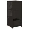 A black poly rattan garden cabinet shown against a white background. Produktbild-Vorschau