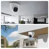 Collage showing a Reolink RLC-820A surveillance camera installed indoors on a ceiling and outdoors under an overhang. Anteprima dell’immagine prodotto