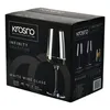 A black cardboard box packaging for Krosno Infinity white wine glasses. Produktbild-Vorschau