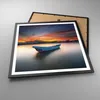 Gerahmtes Poster - Schwarzer Rahmen - Westen Sonne Boot - Produktbild-Vorschau 3