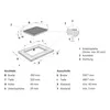 Plaque Electrique 60cm 6 kW 4 Zones de cuisson 9 niveaux de Voir les images du produit 10