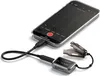 A smartphone is connected to a small external storage device via a USB-C cable. Anteprima dell’immagine prodotto