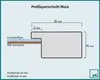 A technical drawing showing a cross-section of a picture frame profile with dimensions. Produktbild-Vorschau