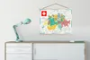 MuchoWow® Textilní plakát - Barevná mapa Švýcarska - Náhled obrázku produktu 3