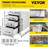VEVOR 3 tiroirs BBQ Tiroirs 36X51cm Barbecue Gaz Acier Voir les images du produit 15